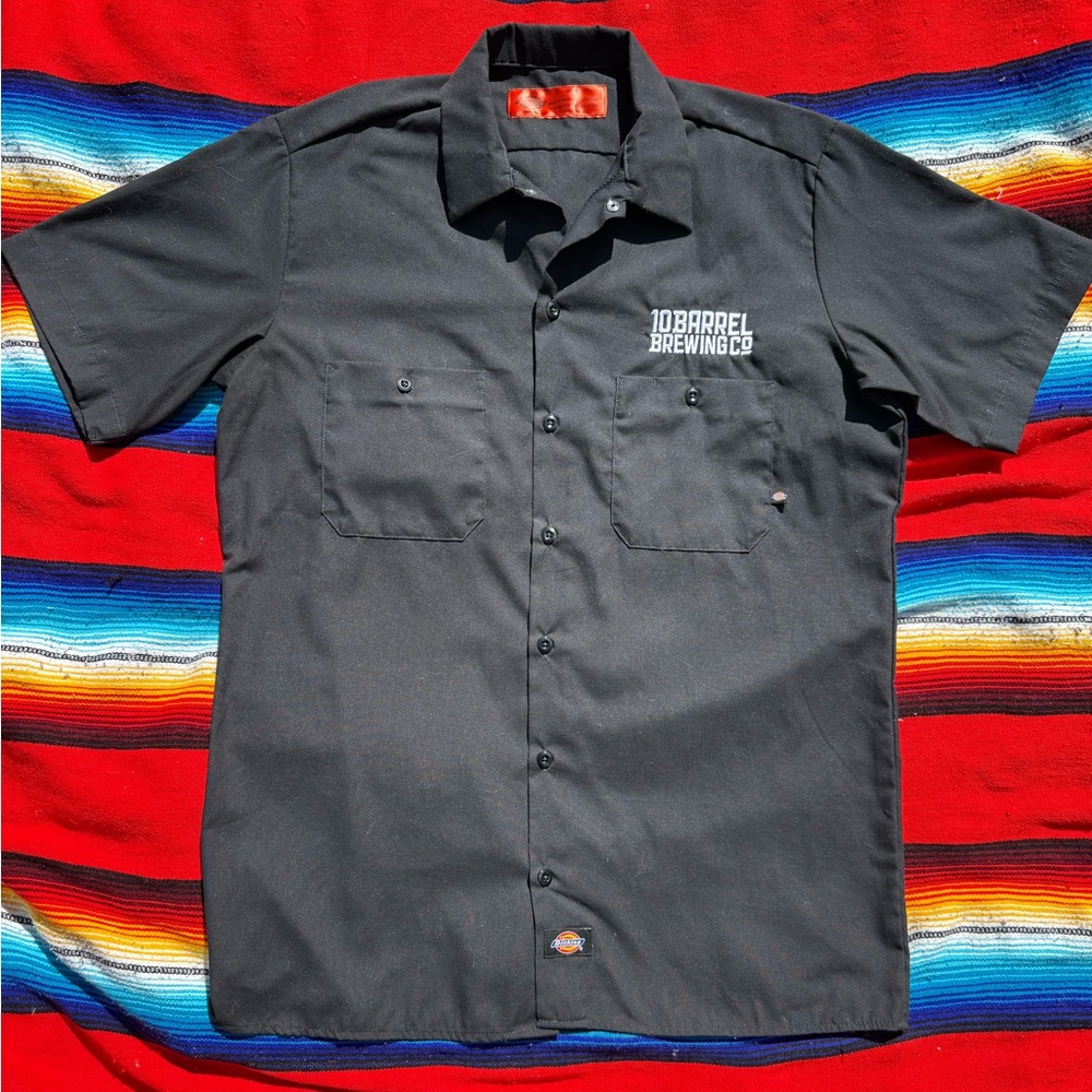 Men's 10 Barrel Brewing Co Dickies Black Button Up Shirt